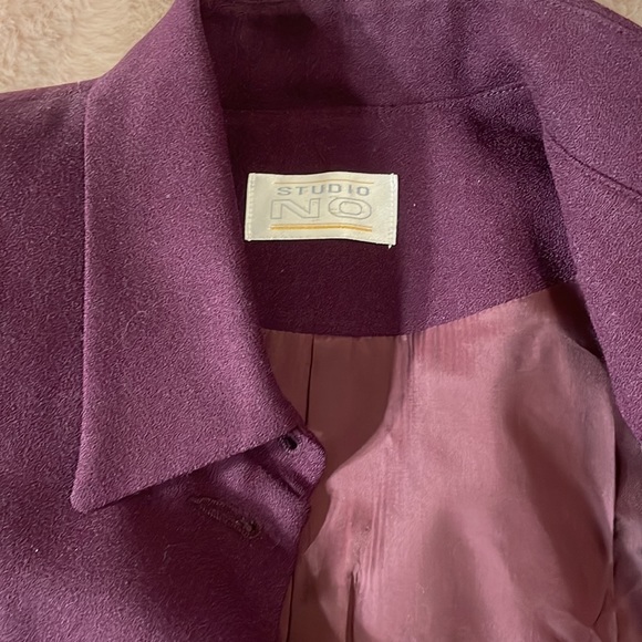 Funky 90s plum blazer with double button detail - Picture 3 of 3